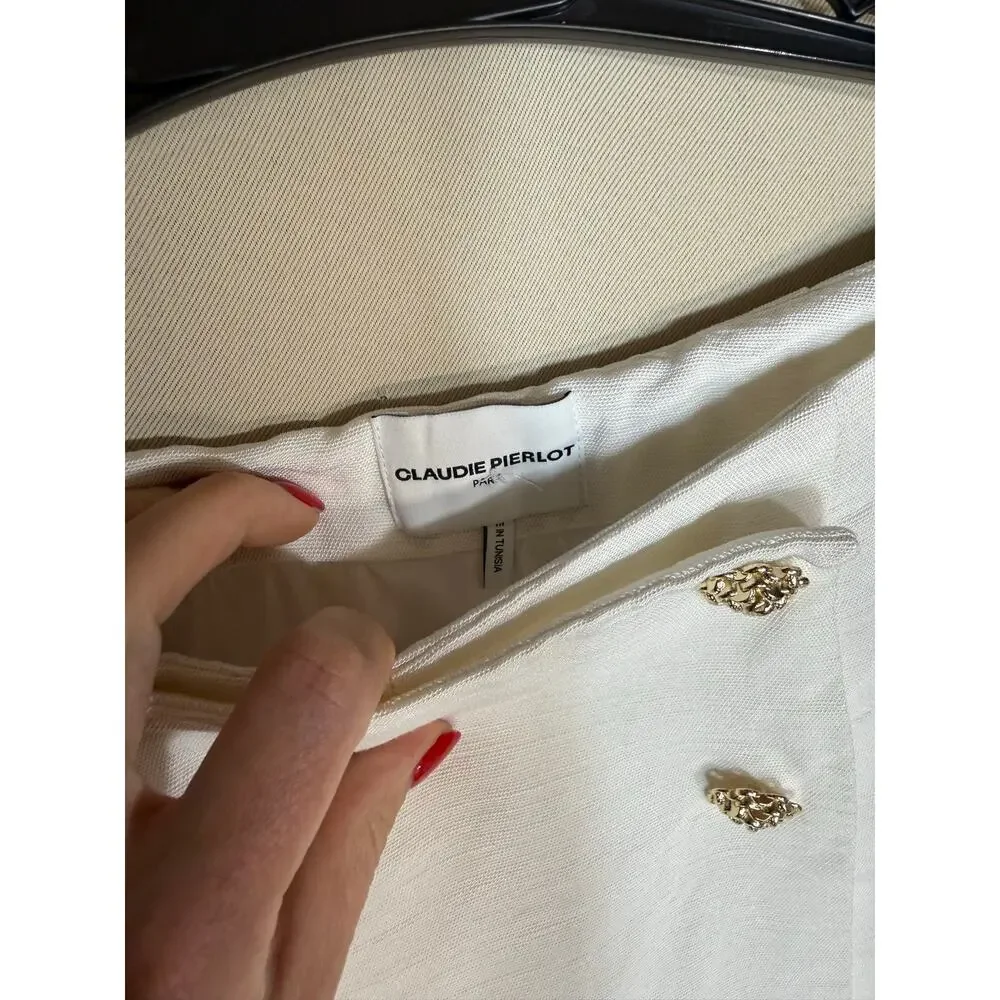 Claudie Pierlot Suzette white Skort Size 38 (US 6)